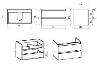 Подвесная тумба под раковину Brevita Victory VIC-09080-0802Я 80см зелёный